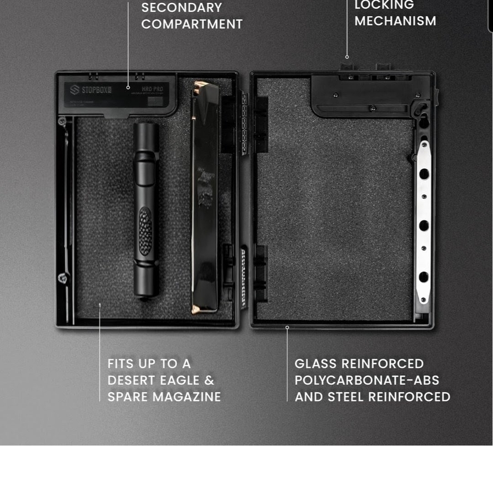 StopBox Pro Portable Lock Box 2 Pack Mechanical Combination Travel Case Black - Picture 4 of 7